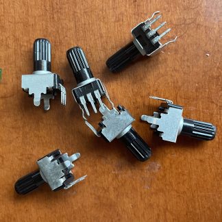 A photo of a set of RV09 Potentiometers